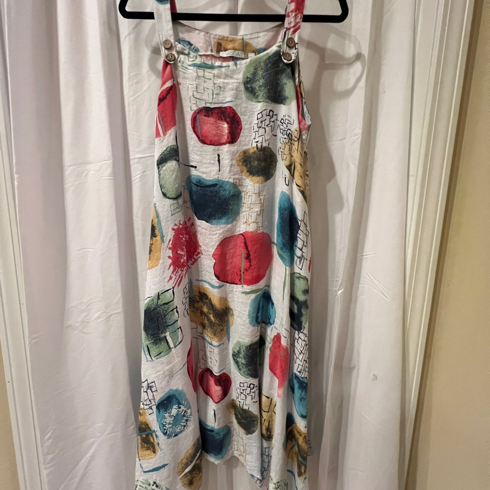 Vasna size L Linen colorful summer dress